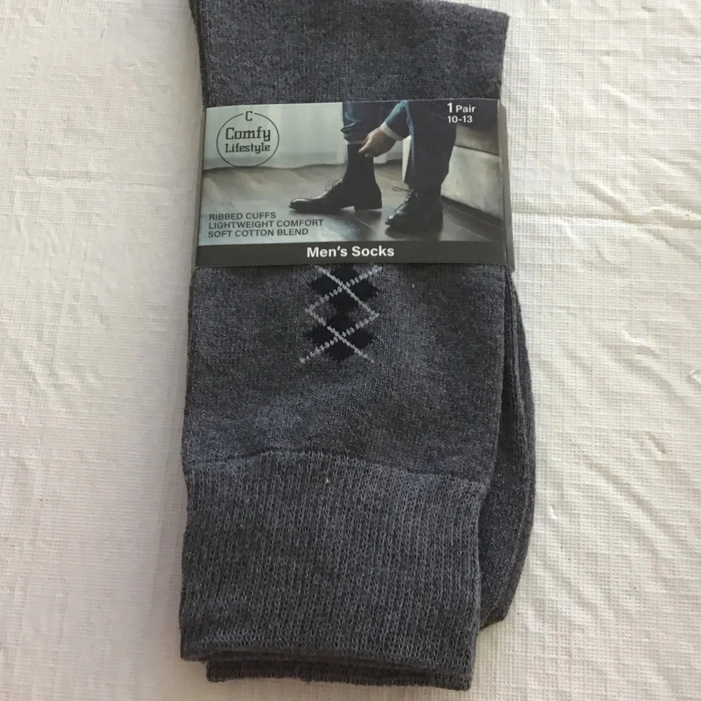 Men's Dress Socks - Gray, Navy, and Black
